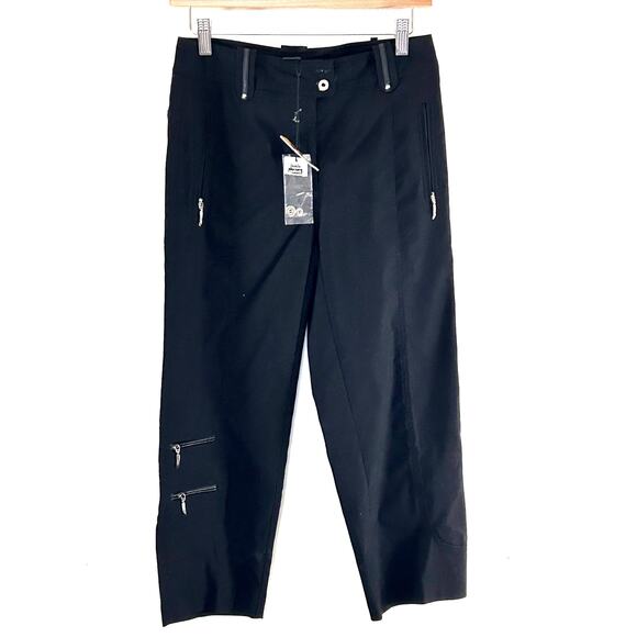 Jamie Sadock Golf Crop Pants Womens Size 2 Black 28x22 Tapered Leg 91301 NWT - Picture 6 of 16